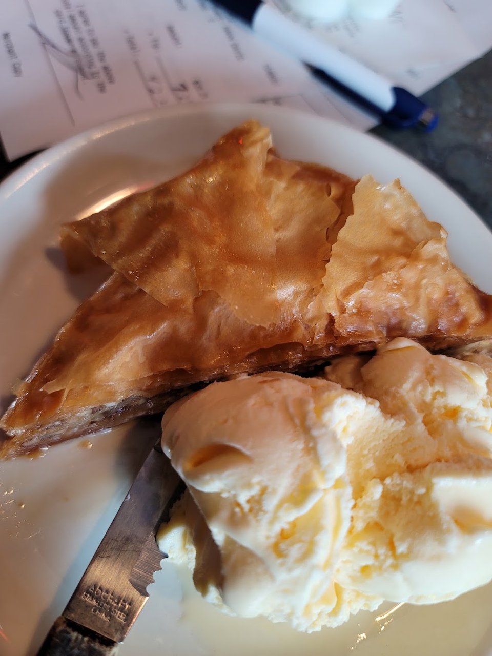 Baklava and Ice Cream